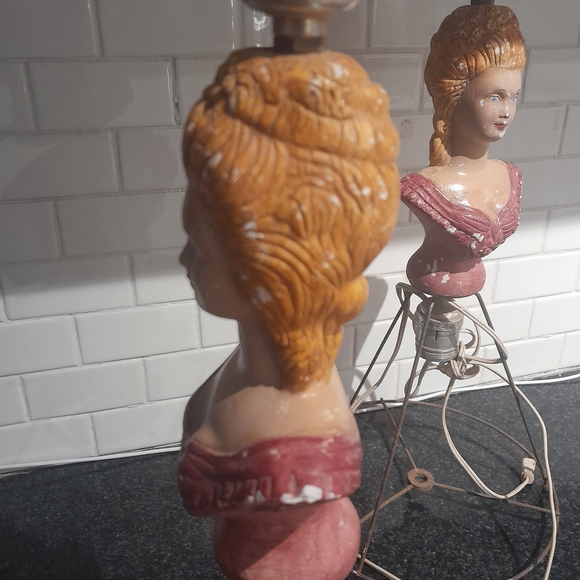 Antique Chalkware Lamps - Picture 5 of 16